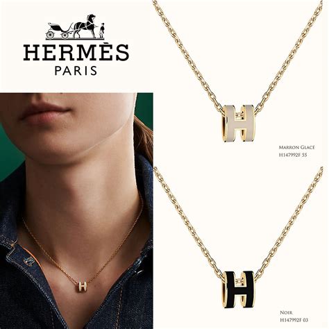 hermes mini h pop necklace.